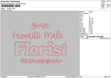 Favoritetext Embroidery File 6 sizes