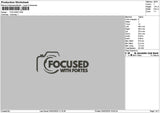 Focusedtext Embroidery File 6 sizes