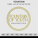 FOUNTAIN Embroidery File 6 size