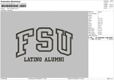Fsu Text Embroidery File 6 sizes