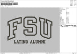 Fsu Text Embroidery File 6 sizes