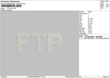Ftptext Embroidery File 6 sizes