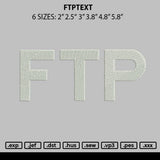 Ftptext Embroidery File 6 sizes