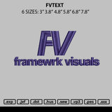 Fvtext Embroidery File 6 sizes