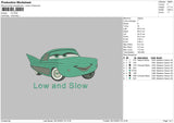 Flo Car Embroidery File 6 sizes
