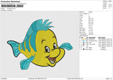 Flounder Embroidery File 6 size
