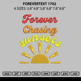 Forevertext 1702 Embroidery File 6 sizes