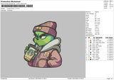 Grinch Cap02 Embroidery File 6 sizes