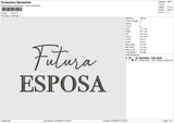 Futura Embroidery File 6 sizes