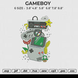 GAMEBOY Embroidery File 6 size