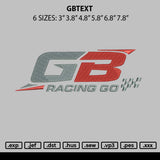 Gbtext Embroidery File 6 sizes