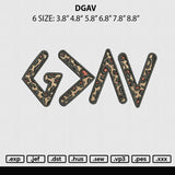 Gdav Embroidery File 6 sizes