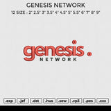 GENESIS NETWORK Embroidery File 8 size