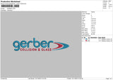 Gerber Embroidery File 6 sizes