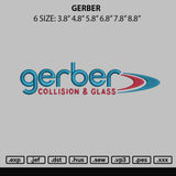 Gerber Embroidery File 6 sizes