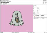 Ghost Bobba Embroidery File 6 sizes