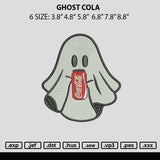 Ghost Cola Embroidery File 6 sizes