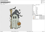 GHOST PUMPKIN Embroidery File 6 size