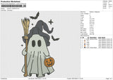 GHOST PUMPKIN Embroidery File 6 size