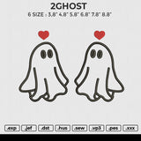2GHOST Embroidery File 6 size