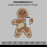 Gingerbread0512 Embroidery File 6 sizes