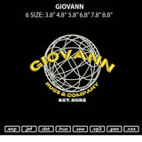 Giovann Embroidery File 6 sizes