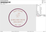 GIRLIES RUN Embroidery File 6 sizes