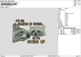 Givingtext Embroidery File 6 sizes