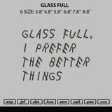 Glass Full Embroidery File 6 sizes