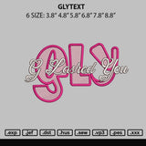 Glytext Embroidery File 6 sizes