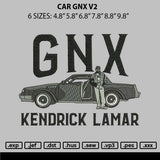 Car Gnx V2 Embroidery File 6 sizes