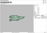 Gobblers Flag Embroidery File Design