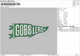 Gobblers Flag Embroidery File Design