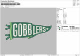 Gobblers Flag Embroidery File Design