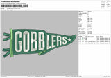 Gobblers Flag Embroidery File Design