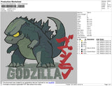 Godzilla Embroidery