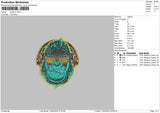 Gorila Embroidery File 6 sizes