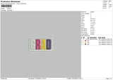 Grad Embroidery File 6 sizes