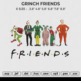 GRINCH FRIENDS Embroidery File 6 size