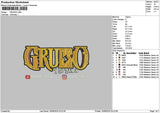 Gruesotext Embroidery File 6 sizes