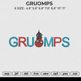GRUOMPS Embroidery File 6 size
