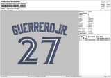 Guerrerotext 27 Embroidery File 6 sizes
