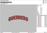 Guerrerotext 2710 Embroidery File 6 sizes