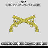 Guns Embroidery File 6 sizes