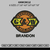 Gnwcircle Embroidery File 6 sizes