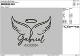 Gabrieltext Embroidery File 6 sizes