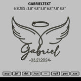 Gabrieltext Embroidery File 6 sizes