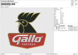 Gallo v2 Embroidery File 6 size