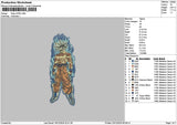Goku 1912 Embroidery File 6 sizes