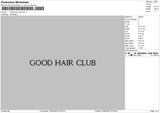 Good Hair Embroidery File 6 sizes